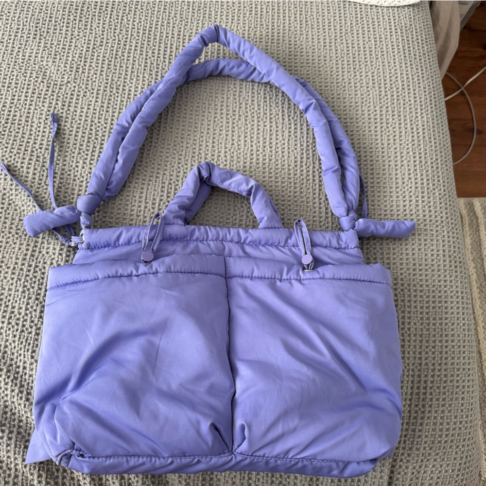 Periwinkle Blue Bandeau Bikini Top with Ruched Detail